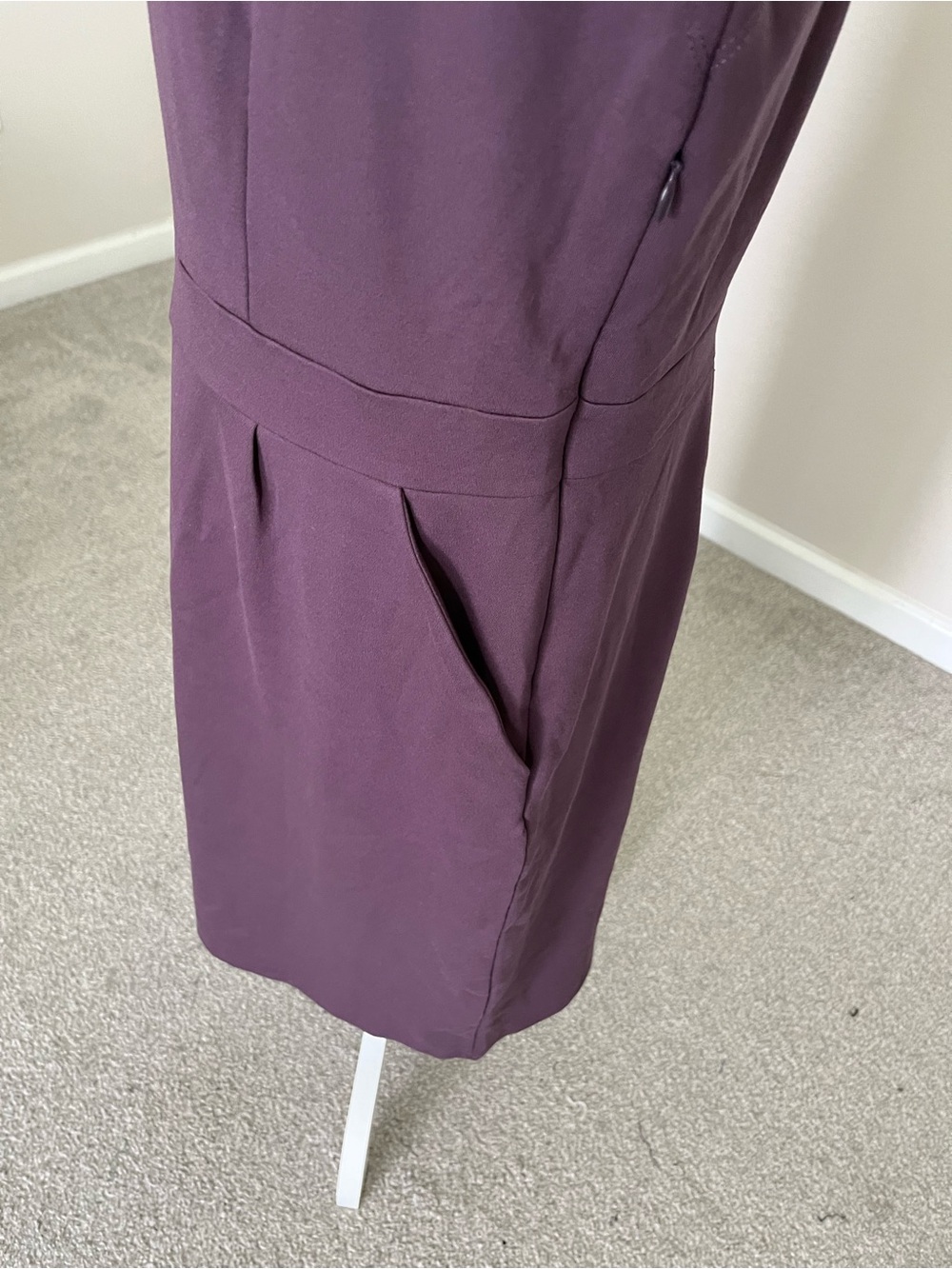 NWT Quince Ponte Cap-Sleeve Dress in Dark Orchid Purple Size Large - Picture 4 of 16